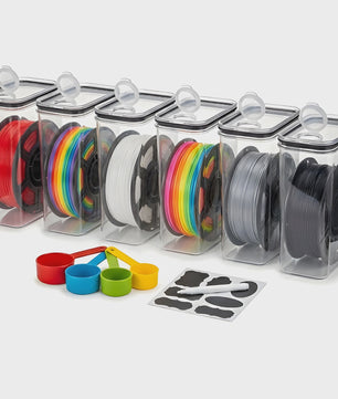 Set van 6 Luchtdichte Filament Opslagcontainers (4L) voor 3D Printer Filament