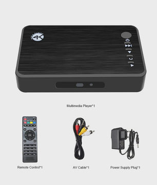 4K Ultra HD Media Player voor Auto & TV - Speel Al Je Media Af via USB, SD, HDD
