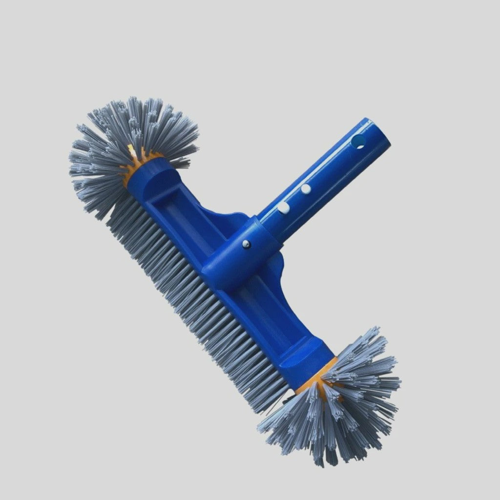 Stevige Zwembadborstelkop (33cm) met Afneembare Aluminium Steel voor Wanden, Trappen & Hoeken