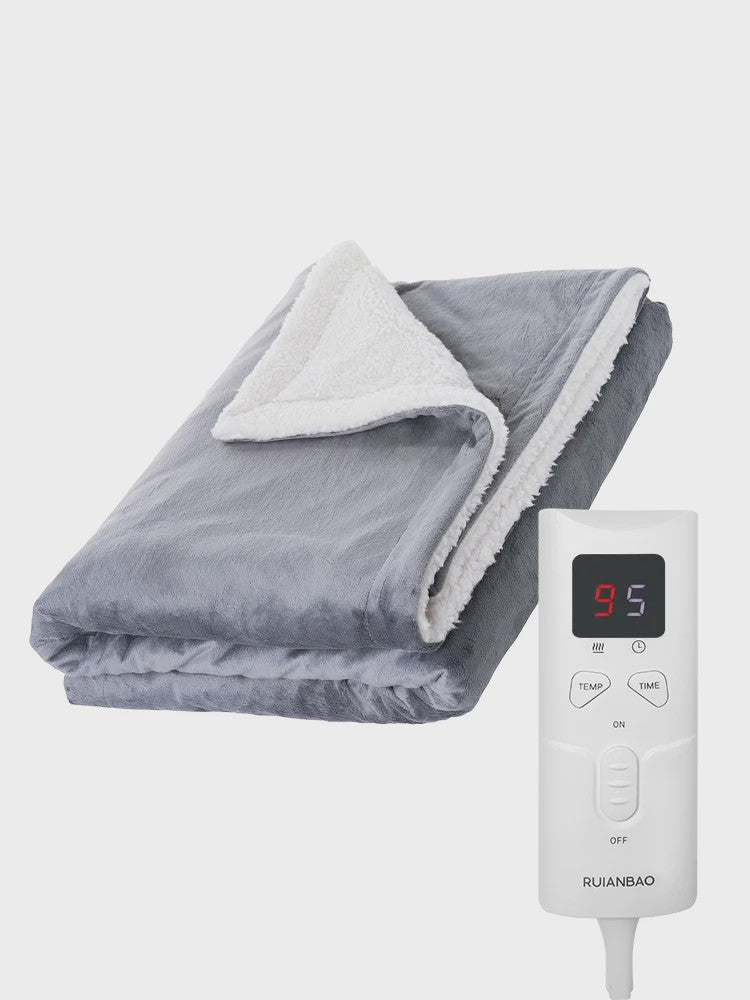Luxe Elektrische Deken Plaid - 9 Warmtestanden & Timer - Wasbaar - Flanel & Sherpa