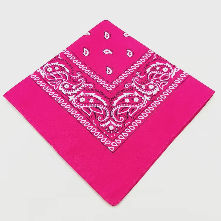 Modieuze Katoenen Bandana Sjaal 54x54cm - Paisley Print voor Dames & Heren