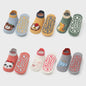 6 Paar Leuke Kinder Sokken met Antislip - Katoen, Ademend & Comfortabel - Schattige Dierenprintjes