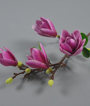 Zijden Magnolia Boeket - Kunstbloemen voor Bruiloft, Decoratie & DIY