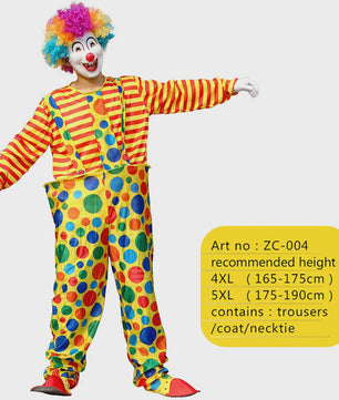 Grappig Clown Kostuum Heren - Joker & Magiër Outfit voor Feest & Optreden