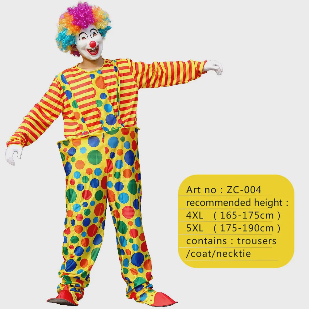 Grappig Clown Kostuum Heren - Joker & Magiër Outfit voor Feest & Optreden
