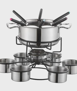 RVS Fondue Set met Kookstel - Ideaal voor Feestdagen, Kamperen en Buiten