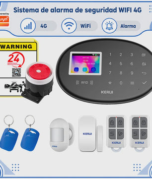 KERUI W20 WiFi GSM Alarmsysteem met Tuya Smart App - Draadloze Home Security Kit