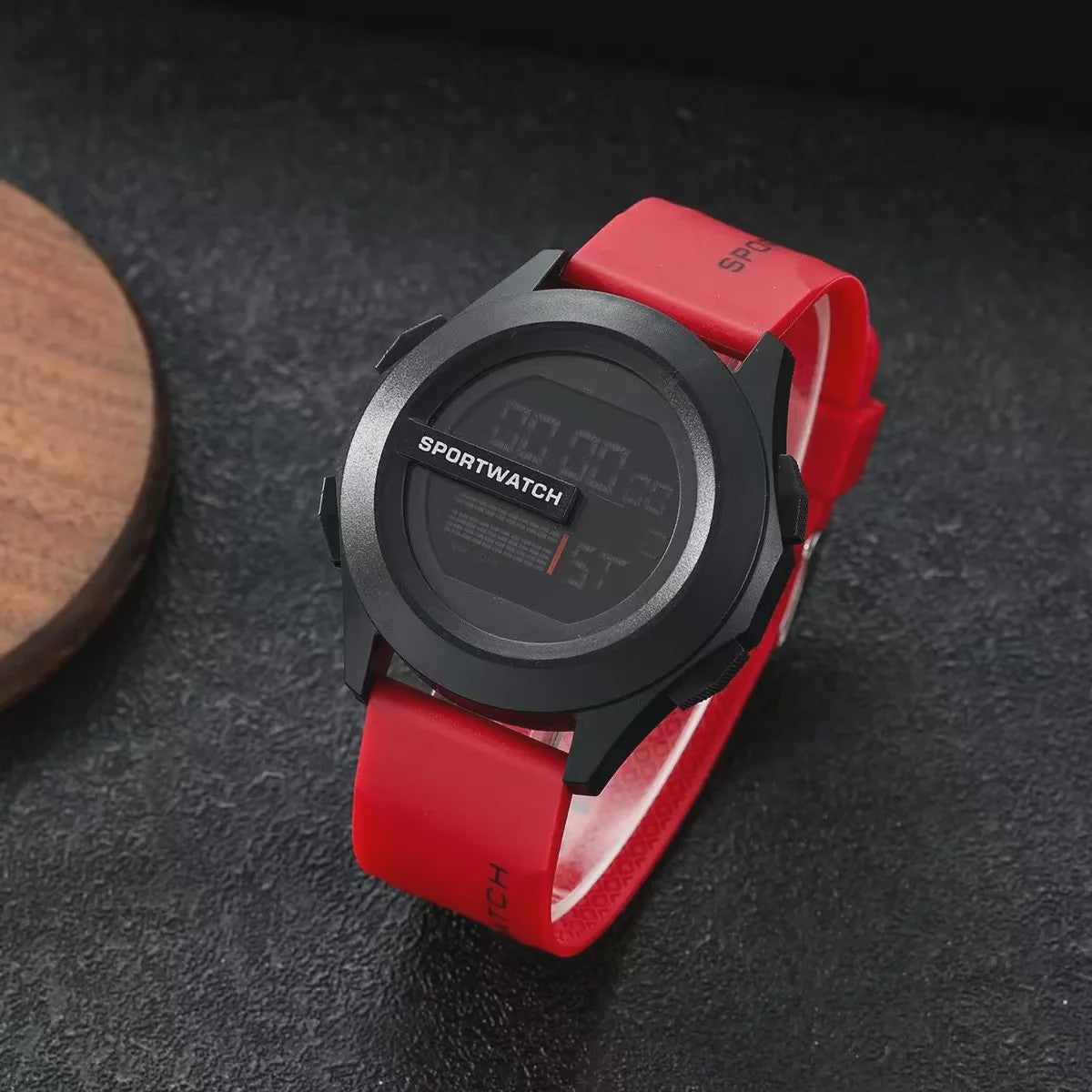 Sportief Heren Horloge: Digitaal LED Alarm & Stopwatch, Waterdicht Fitness Horloge