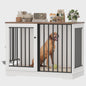 XXL Hondenbench 120cm Metaal & Hout - Stijlvolle en Ruime Hondenkooi voor Grote Honden