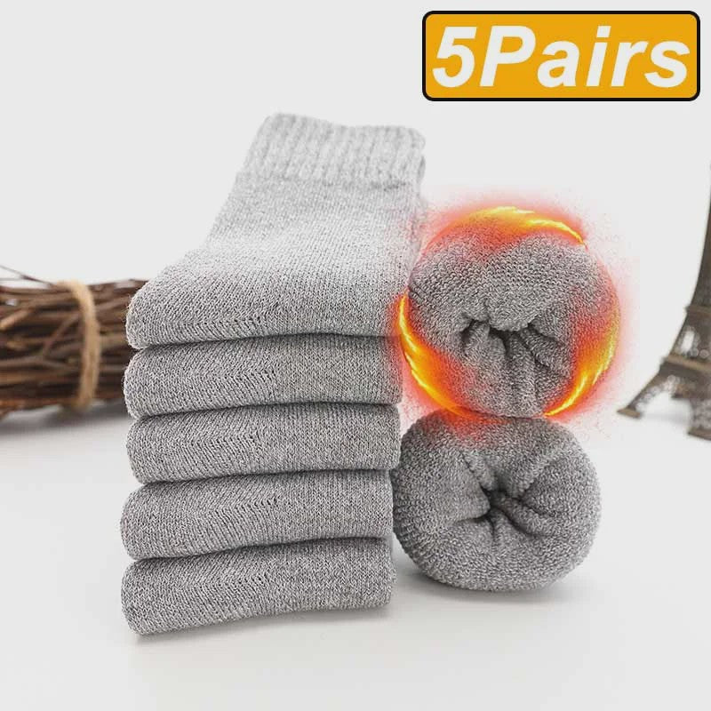 5 Paar Super Dikke Thermosokken Heren & Dames - Winter Warm & Anti-Koud