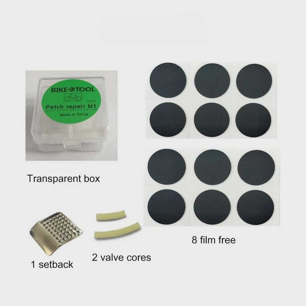 Fietsband Reparatiekit met Vulkaniseerlijm & Plakkers - Bandenplakset voor Mountainbike/Racefiets