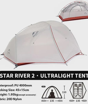 Naturehike Star-River 2-persoons 4-seizoenen ultralichte waterdichte tent
