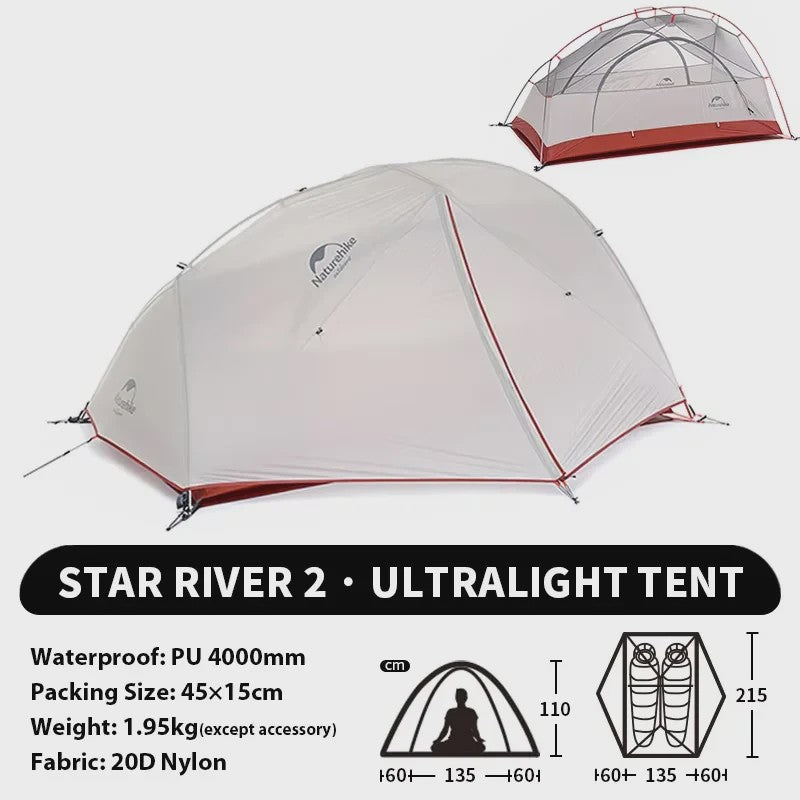 Naturehike Star-River 2-persoons 4-seizoenen ultralichte waterdichte tent