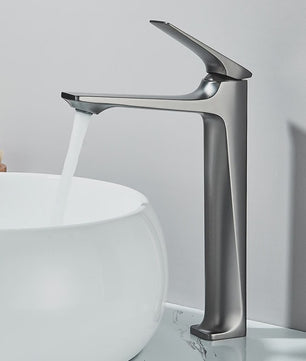 Moderne Wastafelkraan Messing - Enkel Hendel Mixer - Warm & Koud Water