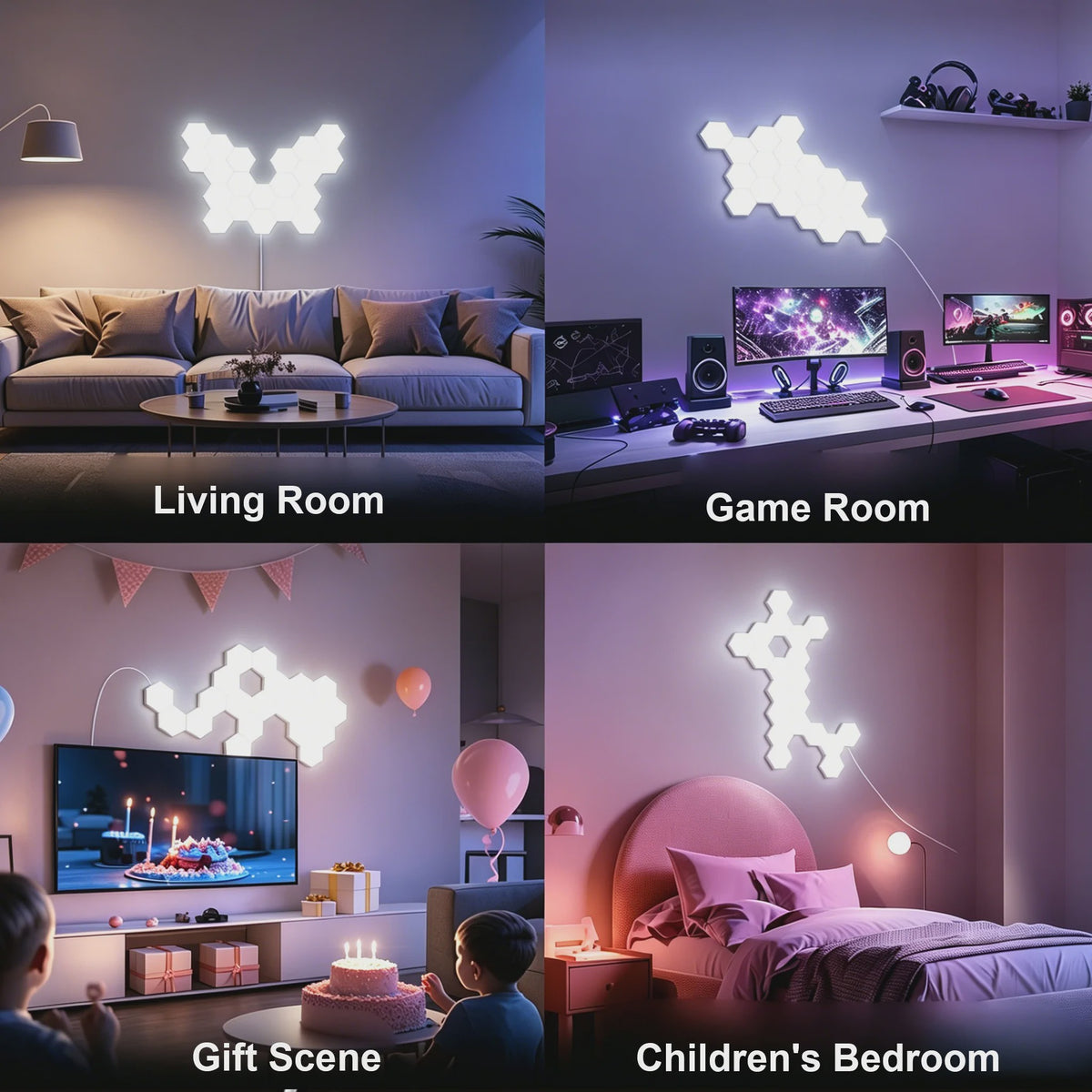 Modulaire Hexagon LED Wandlampen - Touch Gevoelig & DIY Combinatie