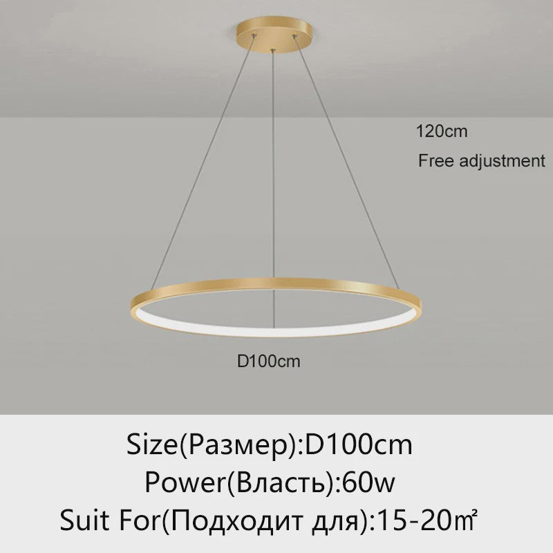 Moderne Ronde LED Plafondlamp Zwart/Wit - Dimbaar Hanglamp voor Keuken en Woonkamer