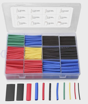 580 Stuks Krimpkous Set - 6 Kleuren, 11 Maten - Hittebestendig en Waterdicht