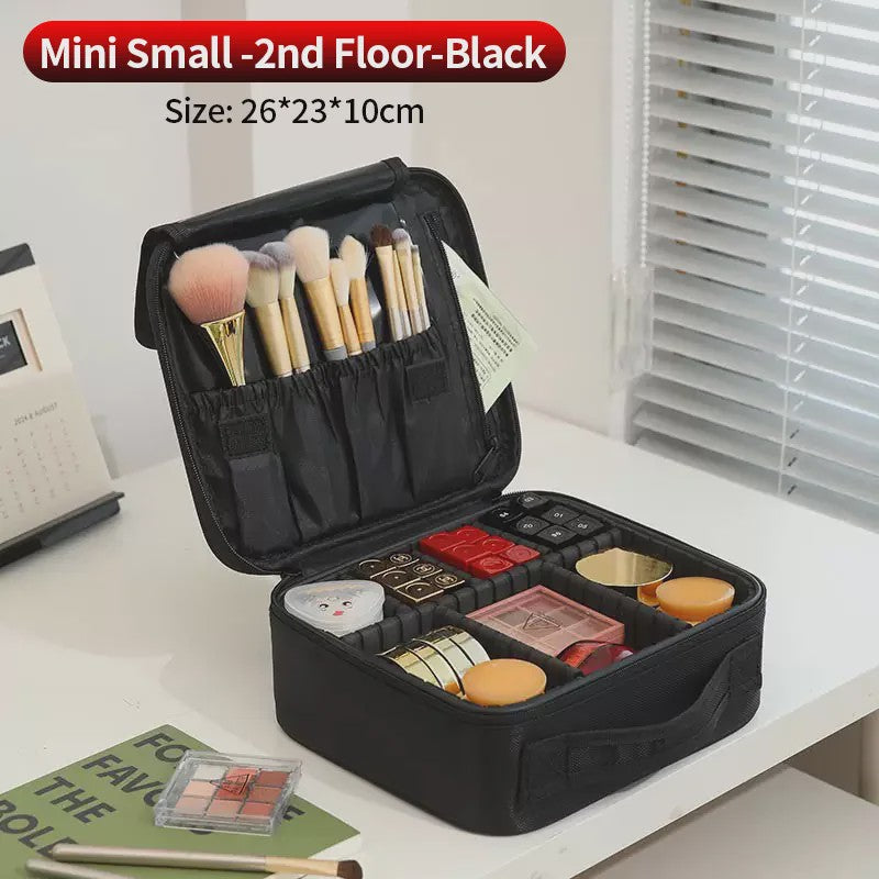 Grote Make-up Tas met Verstelbare Vakken - Multifunctionele Reis Organizer