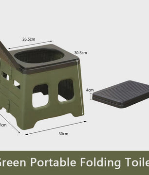 Draagbaar Camping Toilet - Opvouwbaar & Multifunctioneel - Ideaal voor Kamperen, Reizen & Noodgevallen