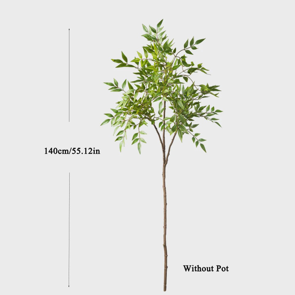 Kunstplant Nandina met Bamboe Bladeren - 75-140cm Hoog