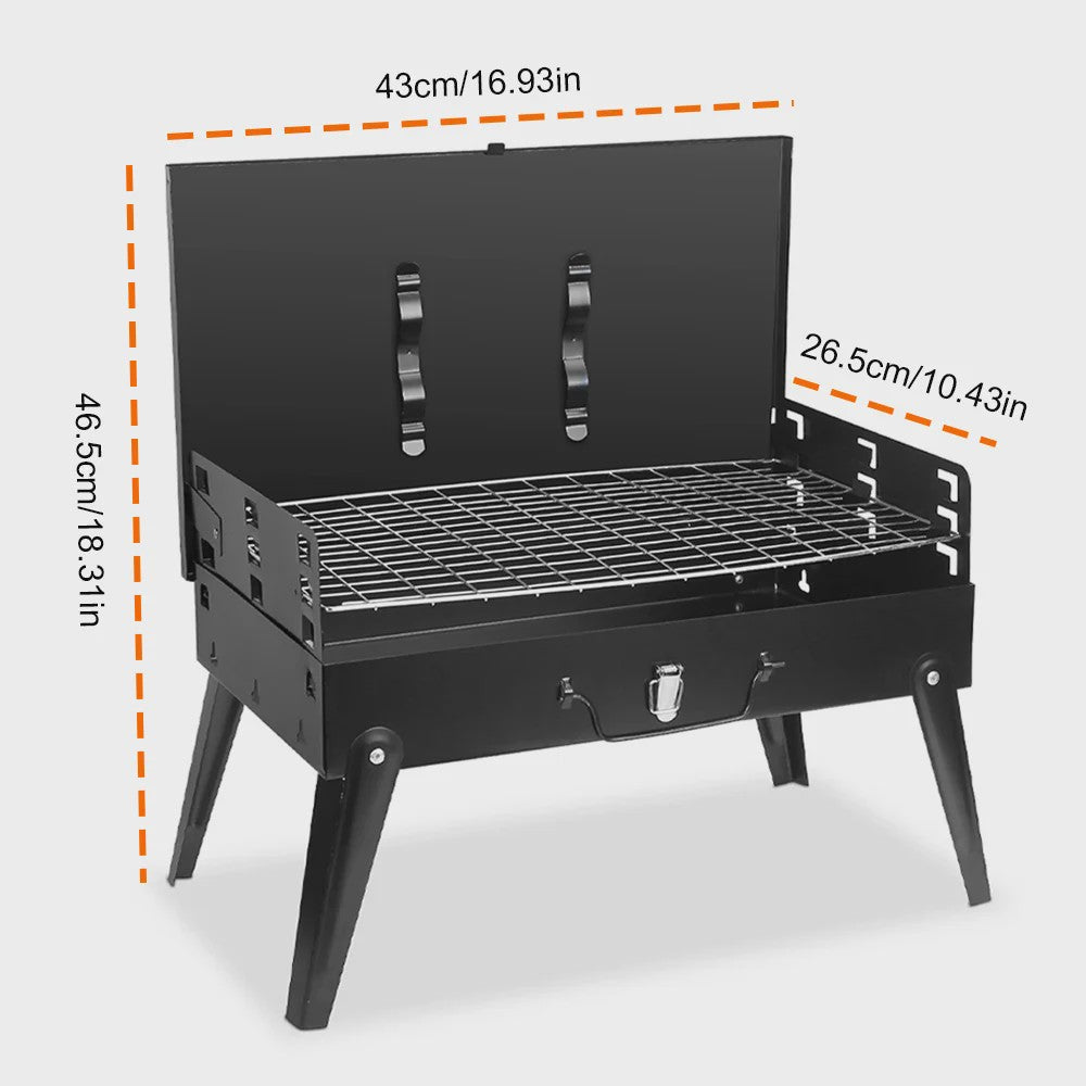 Draagbare Opvouwbare Houtskool BBQ Grill voor Buiten, Camping & Picknick