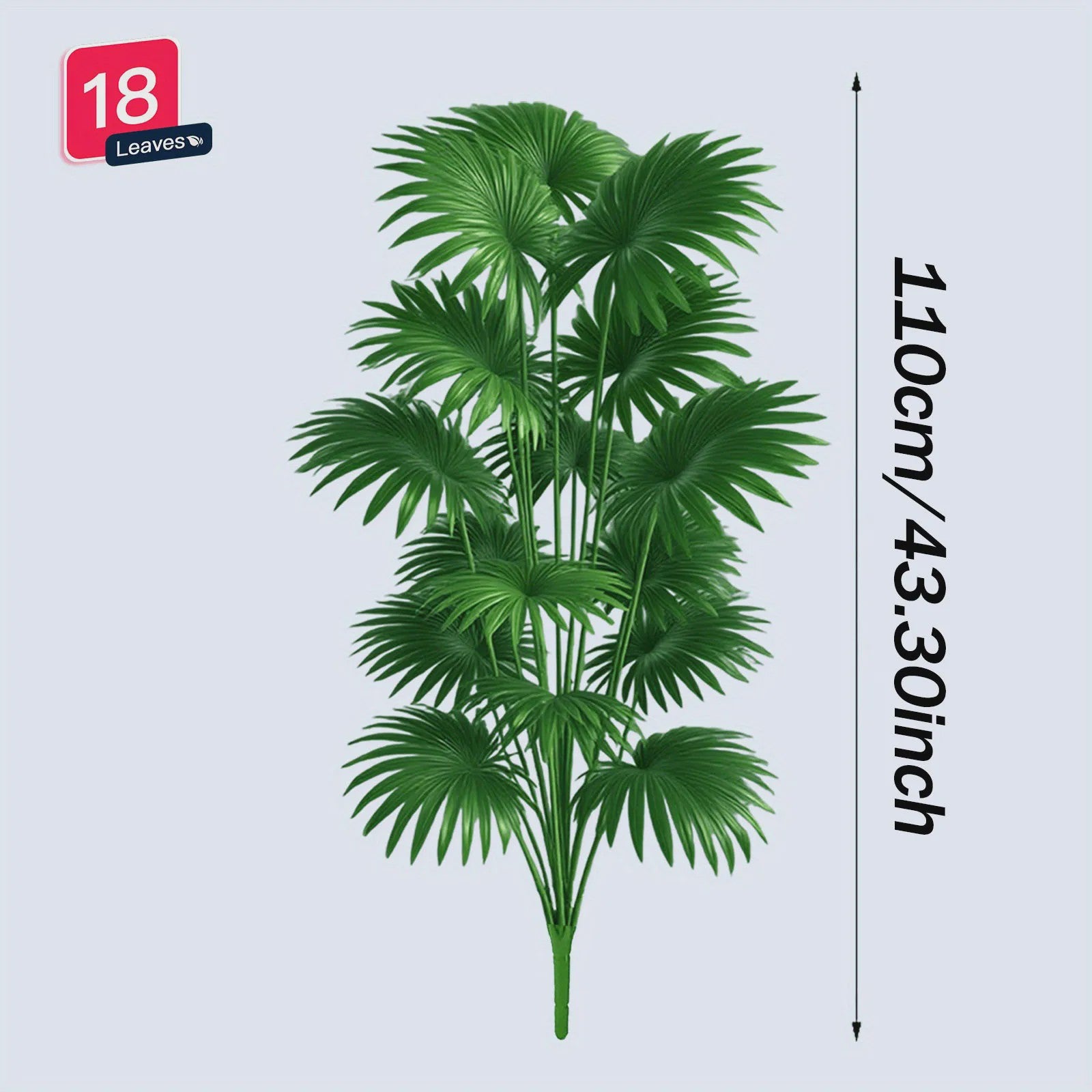 Grote Kunstpalm Boom 110cm - Realistische Tropische Kunstplant voor Binnen & Buiten