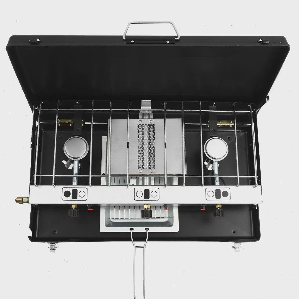 Draagbare Camping Kookplaat & BBQ Grill - Inklapbaar, Zwaar Staal