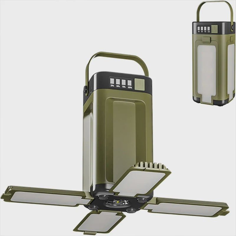 Oplaadbare Solar Camping Lantaarn - Multifunctioneel, 6 Lichtstanden & IPX4 Waterdicht