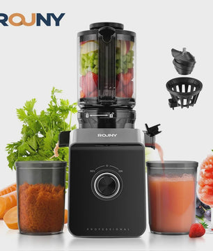 ROUNY Slow Juicer - Krachtige Cold Press Sapcentrifuge, Filter-Vrij & Makkelijk Reinigbaar