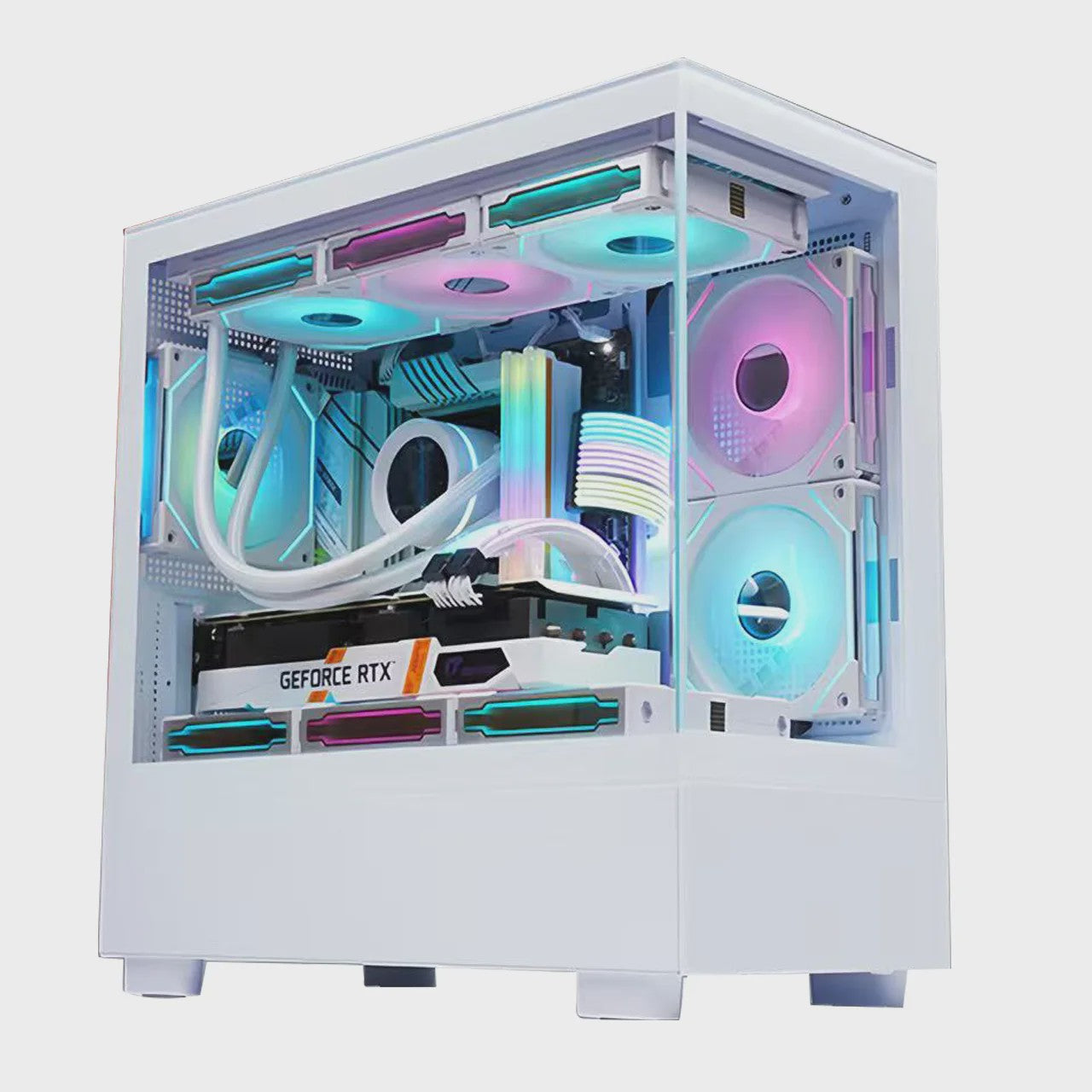 WJCOOLMAN Xuanwu Mini/Pro PC Behuizing - M-ATX/ITX, 270° Panoramisch Uitzicht