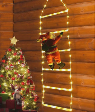 Kerstman Klimladder LED Verlichting - 1.5/3M - USB Plug - 8 Modi