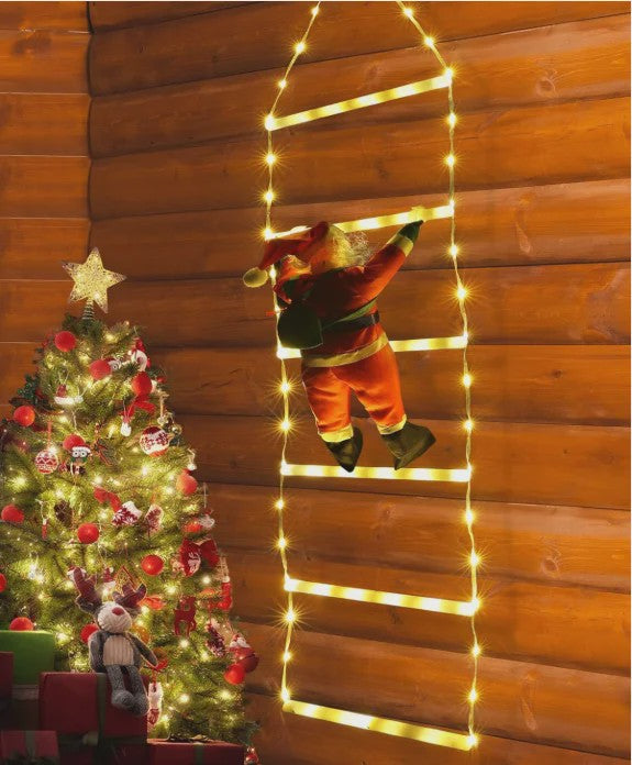 Kerstman Klimladder LED Verlichting - 1.5/3M - USB Plug - 8 Modi