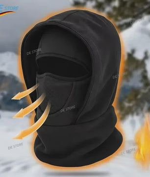 Multifunctionele Winter Balaclava met Capuchon: Fleece Nekwarmer & Winddicht Gezichtsmasker voor Buitenactiviteiten