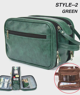 Waterdichte Reis Toilettas Heren - Ruime Wash Bag met Make-up Organizer en Nat/Droog Vak