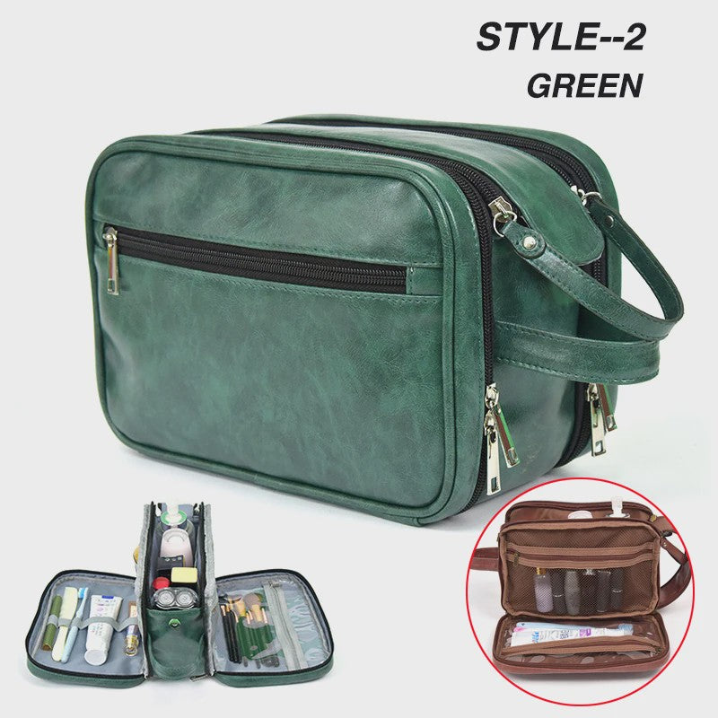 Waterdichte Reis Toilettas Heren - Ruime Wash Bag met Make-up Organizer en Nat/Droog Vak