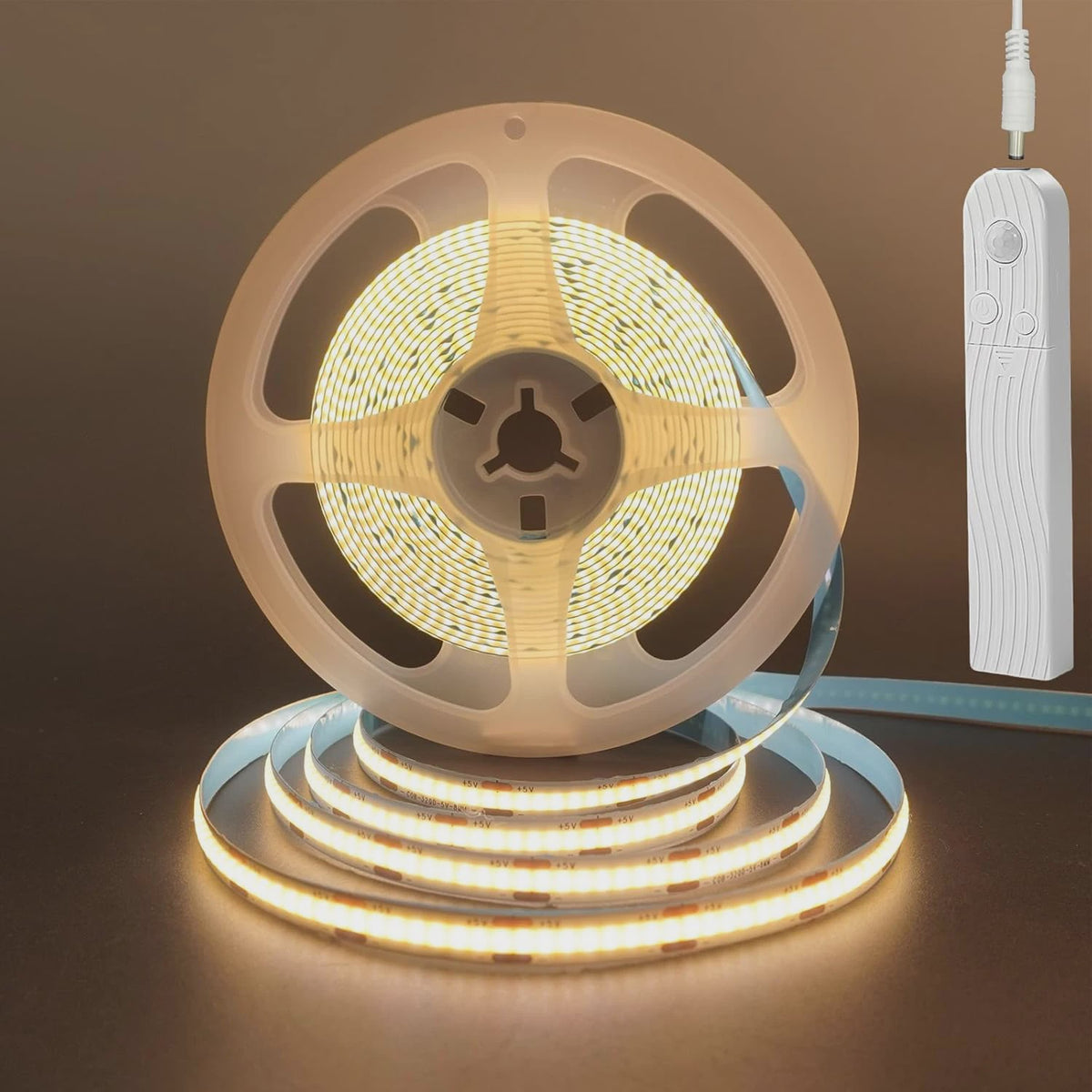 COB LED Strip met PIR Bewegingssensor - Flexibel, Zelfklevend, Batterijgevoed (5V)