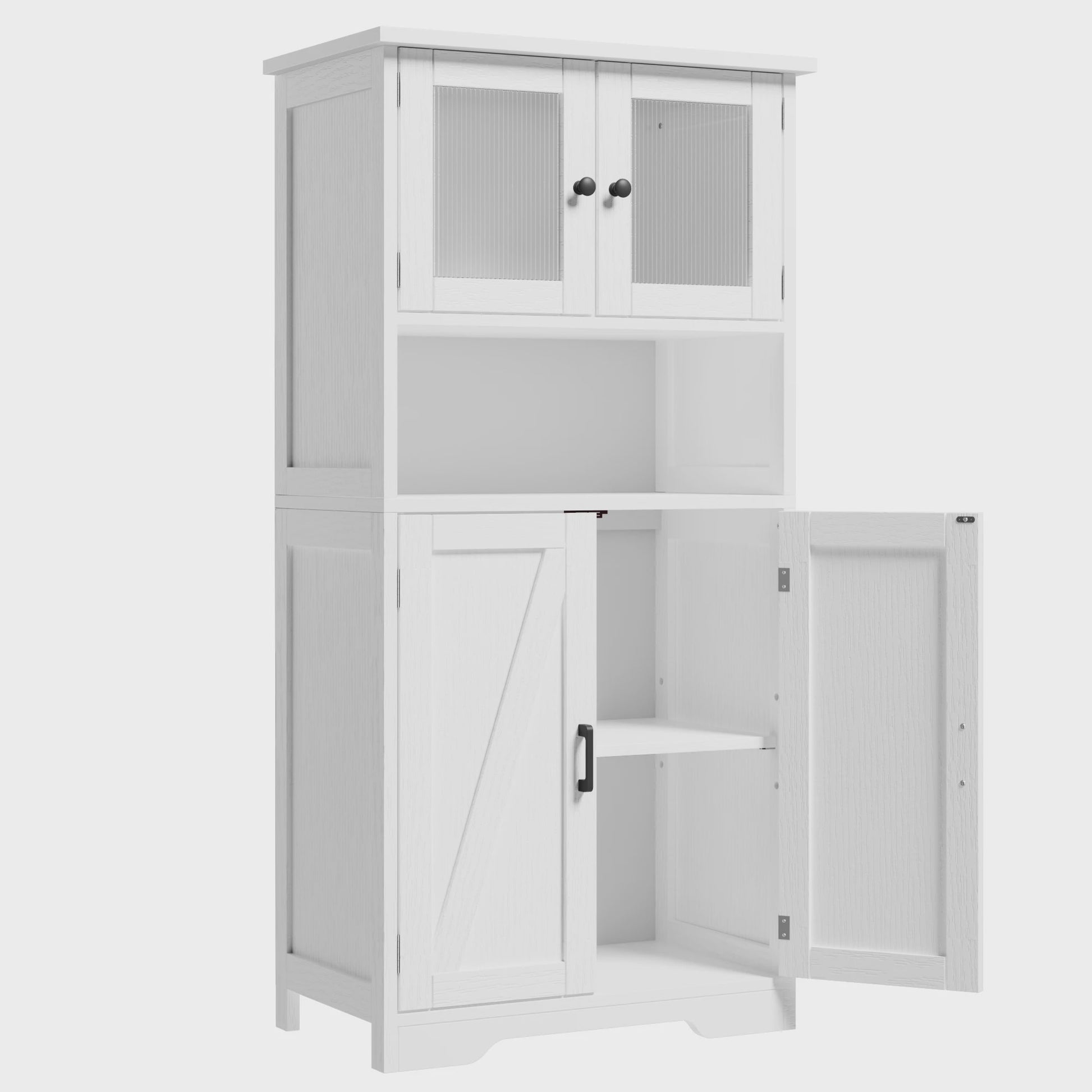 Stijlvolle Huis Kasten met 2 Deuren en Verstelbare Planken - Keuken, Badkamer, Woonkamer