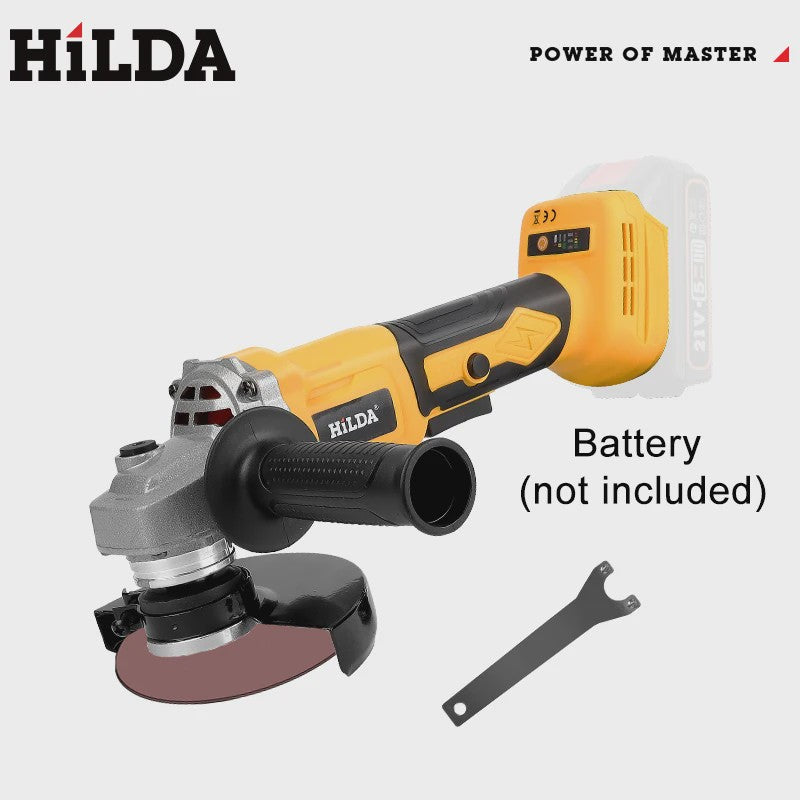Krachtige HILDA 21V Brushless Haakse Slijper - Snoerloos Polijstmachine (Makita Accu Compatibel)