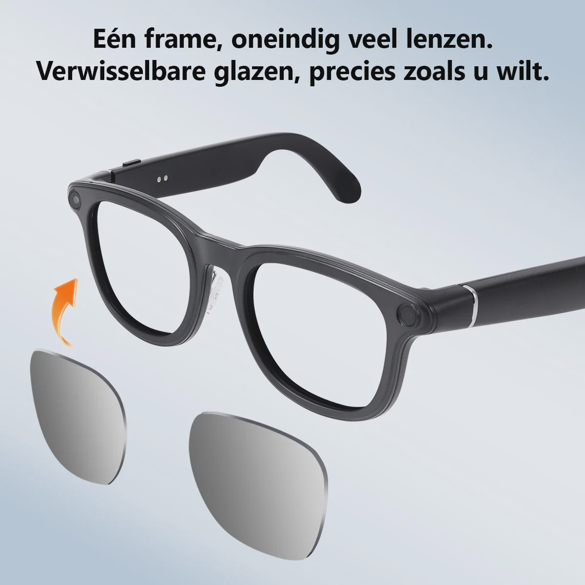 AI Smart Bril met Camera: Vertaling, Foto/Video, 3600mAh Batterij & WiFi/BT