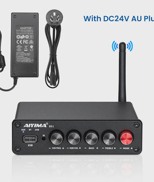 AIYIMA B01 2.1 Bluetooth Versterker TPA3116D2 - 100W HiFi Digitale Klasse D Audioversterker met Bass & Treble