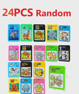 Set van 12/24 Mini Puzzels met Dieren - Educatief Speelgoed voor Kinderen