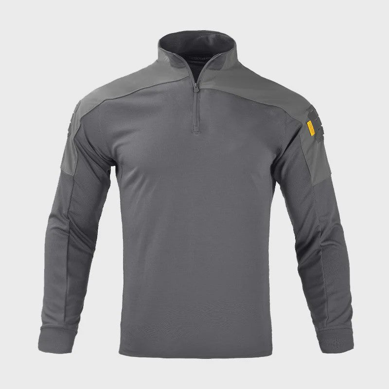 Tactisch Outdoor Shirt met Halve Rits en Ademende Stof - Militair & Jacht