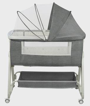 4-in-1 Baby Co-Sleeper Crib: Verstelbaar, Kantelbaar, Wielen met Rem, Matras, 0-24 Maanden