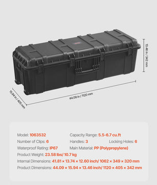 Robuuste Waterdichte Koffer met Schuim - IP67 Bescherming voor Camera's, Drones & Meer