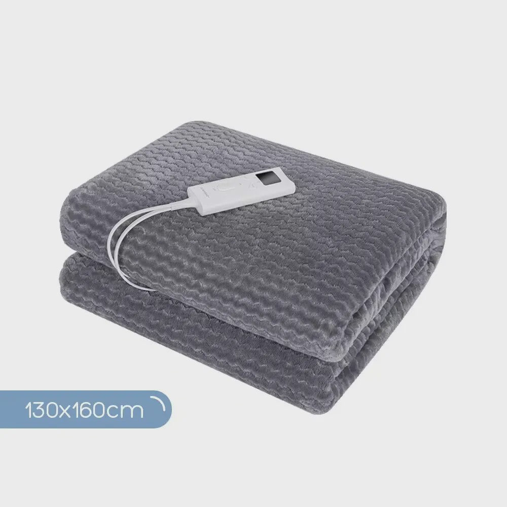 Elektrische Deken RUIANBAO 160x130cm - Verwarmde Plaid met 9 Warmtestanden & Timer