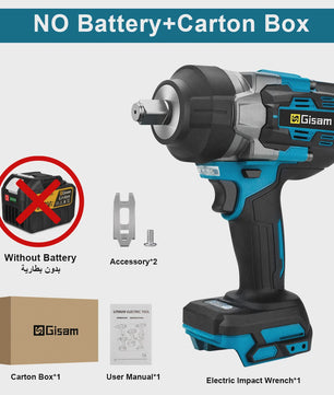 Gisam Accu Klopboormachine - 2800 Nm Koppel - Borstelloze Motor - 1/2" Aandrijving
