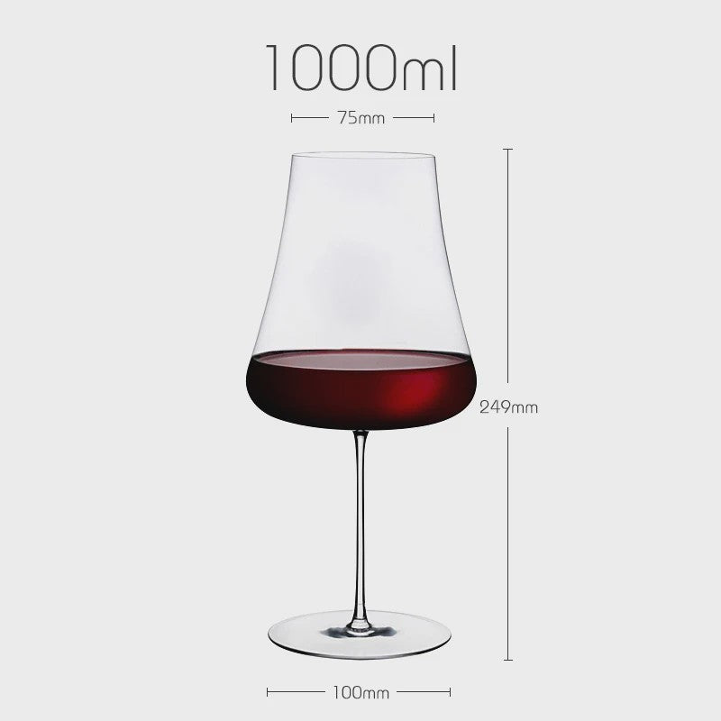 JINYOUJIA 1000ml Handgemaakt Kristallen Wijnglas - Volcano Model