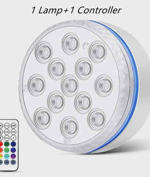Waterdichte Onderwater LED Lamp met Afstandsbediening - 13 LEDs, RGB Kleuren, IP68