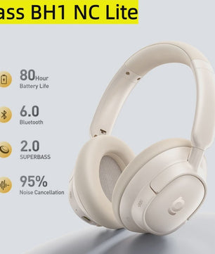 Baseus Bass EH10 NC Draadloze Koptelefoon - 45dB Noise Cancelling, 80 Uur Batterij, Bluetooth 6.0