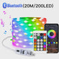 20M RGBIC LED Snoer Verlichting met Bluetooth & Muziekfunctie - Droomkleuren, App Bediening
